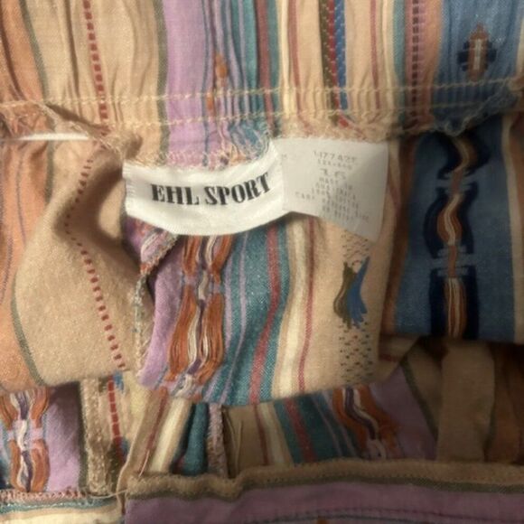 EHL Sport Vintage Tribal print stripe pleated front shorts, size 16 - Picture 3 of 4